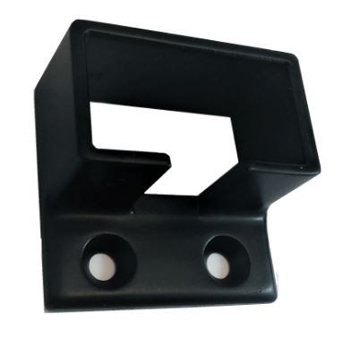 Lightrail_LED_handrail_SS5025_WBB_wall_bracket_black_slotted_stainless_steel
