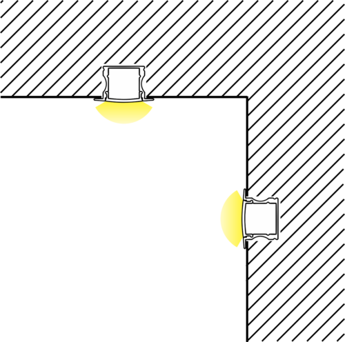 LED recessed profile