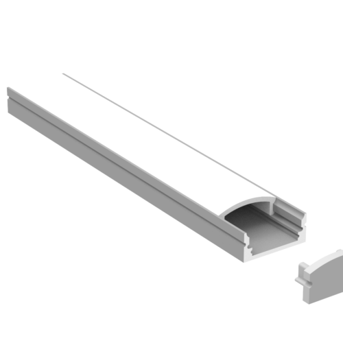 LED Profile Surface Mounted Anodised Aluminium 17x07mm