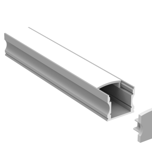 LED Profile Surface Mounted 17x16x 2500mm Anodised Aluminium