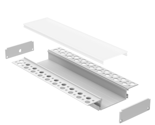 Recessed Trimless LED Profile 47×19mm Anodised Aluminium | XD4719TR