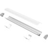 Aluminium LED corner profile 16x16mm with curved opal diffuser for 45 degree corner cabinetry and architectural lighting
