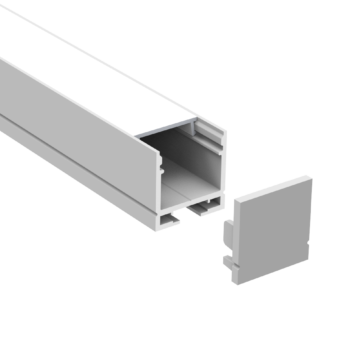 LED Profile Surface Mounted 20x20x2500mm Anodised Aluminium