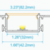 Recessed Trimless LED Profile 32x19mm Aluminium | XD3219TR