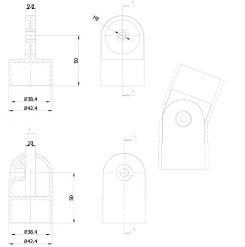 TH43BAB_lightrail_43mm_adjustable_bend_suit_TH43_timber_series_dimensions