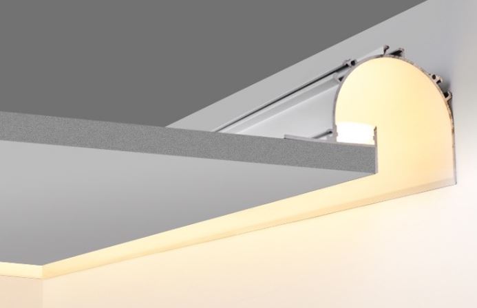 LED Aluminium Profile for ceiling recessed lighting corner embedded drywall  led aluminum profile for cove lighting