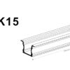 LED Recessed Profile Matt Black | 25x15mm | XD2515R