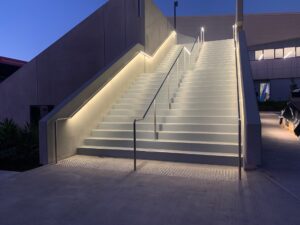 Lightrail SS50_led_handrail_system_Ballymore_rugby_park_QLD_2023
