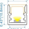 Lightrail_LED_profile_surface_mount_mini_10x10mm (3) Strip Light LED