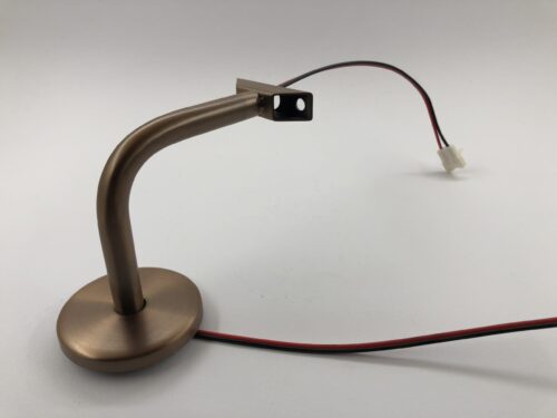 Lightrail Albion LED Handrail Bracket in Satin Bronze with Hollow Design for Concealed Power Entry