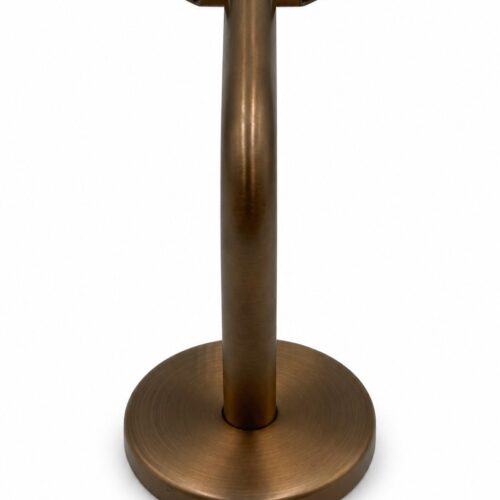Lightrail Albion 316 stainless steel solid LED handrail bracket in satin bronze finish, designed for continuous uninterrupted LED strip pass-through