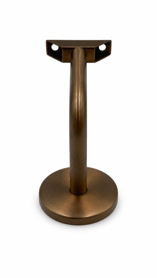 Lightrail Albion 316 stainless steel solid LED handrail bracket in satin bronze finish, designed for continuous uninterrupted LED strip pass-through