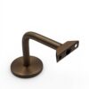 Satin bronze 316 stainless steel LED handrail bracket by Lightrail with internal LED tape channel for seamless continuous illumination