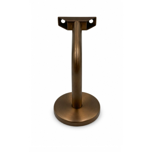 Lightrail Albion 316 stainless steel solid LED handrail bracket in satin bronze finish, designed for continuous uninterrupted LED strip pass-through
