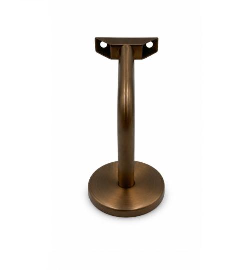 Lightrail Albion 316 stainless steel solid LED handrail bracket in satin bronze finish, designed for continuous uninterrupted LED strip pass-through