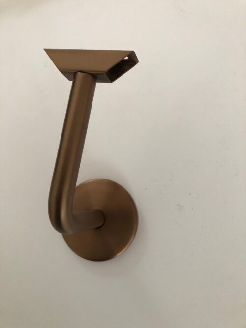 Handrail Brackets Stair LED Handrail Albion Solid Satin Bronze Brackets - SSABS_Lightrail_Albion_LED_handrail_bracket_for_power_satin_bronze