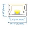 Dimensions of Lightrail XD1208 Mini LED Profile.