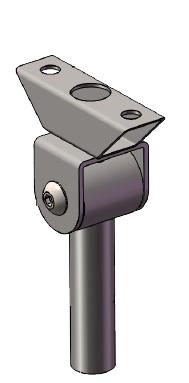 3D model rendering of the 1414PTSA adjustable post top stem for LED handrail systems.