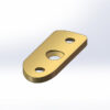 Lightrail SDL3850 curved saddle in satin brass finish for handrail brackets.