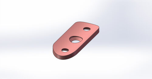 Lightrail SDL3850 curved saddle in satin bronze finish for handrail brackets.