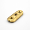 Lightrail SDL3850 curved saddle in satin brass finish for handrail brackets.