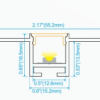 Trimless Aluminum Profile XD1216T Lightrail Line Drawing